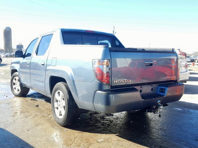 2HJYK165X8H538715 - 2008 HONDA RIDGELINE BLUE photo 3