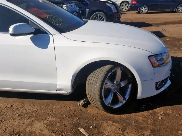 WAULFAFR3BA079195 - 2011 AUDI A5 PREMIUM WHITE photo 9