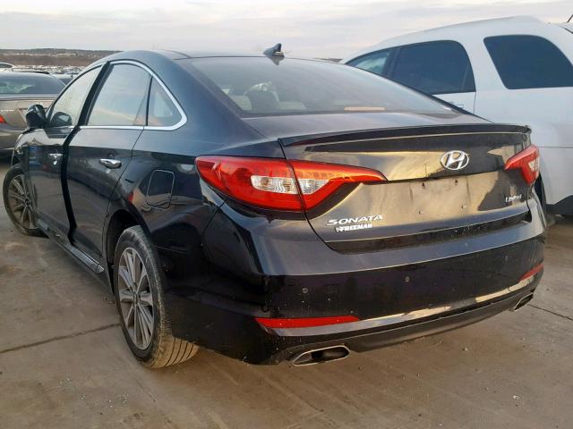 5NPE34AF2GH424834 - 2016 HYUNDAI SONATA SPO BLACK photo 3