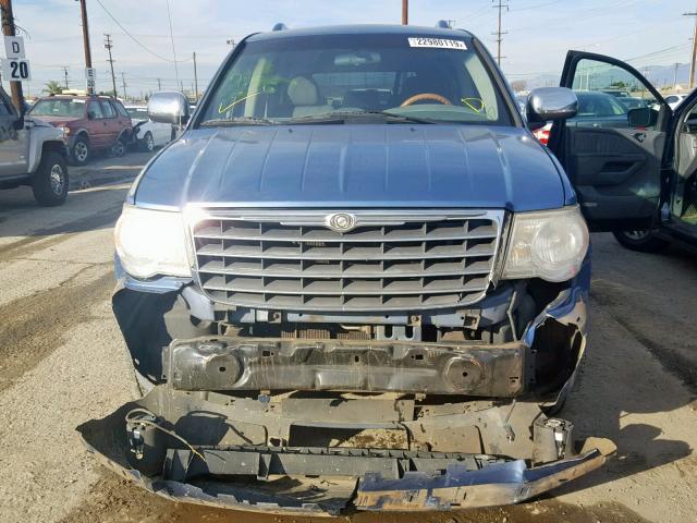 1A8HX58208F135871 - 2008 CHRYSLER ASPEN LIMI BLUE photo 9