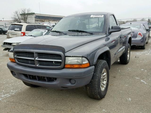 1D7GG16X63S379038 - 2003 DODGE DAKOTA SXT GRAY photo 2