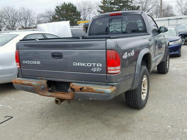 1D7GG16X63S379038 - 2003 DODGE DAKOTA SXT GRAY photo 4