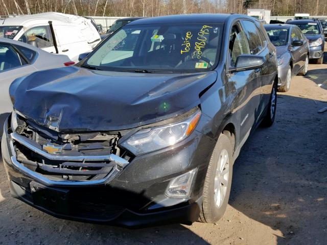 2GNAXSEV2J6295442 - 2018 CHEVROLET EQUINOX LT BLACK photo 2