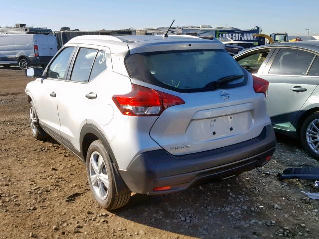 3N1CP5CU8JL540935 - 2018 NISSAN KICKS S SILVER photo 3