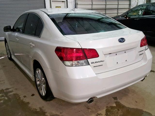 4S3BMDP67D2029519 - 2013 SUBARU LEGACY 3.6 WHITE photo 3