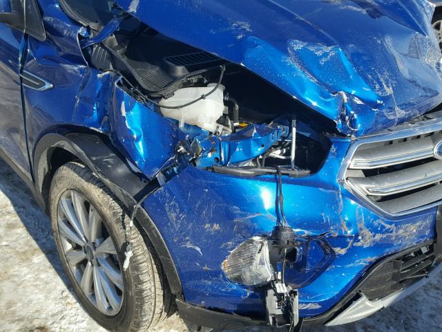 1FMCU0J91HUF04796 - 2017 FORD ESCAPE TIT BLUE photo 9