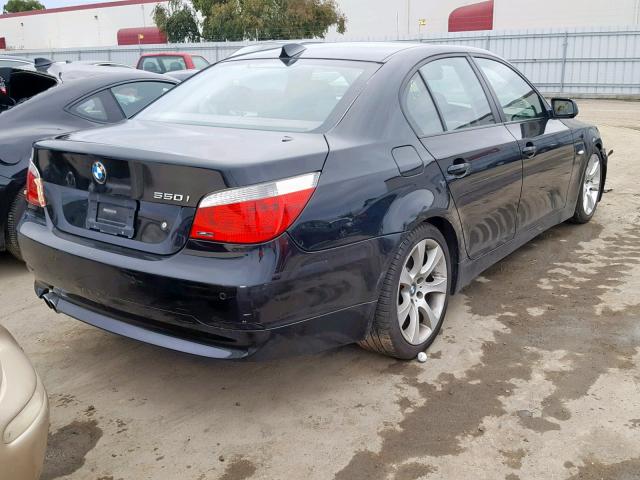 WBANB53517CP04136 - 2007 BMW 550 I BLACK photo 4