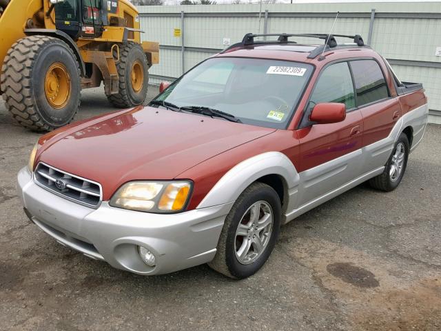 4S4BT61CX37109259 - 2003 SUBARU BAJA RED photo 2