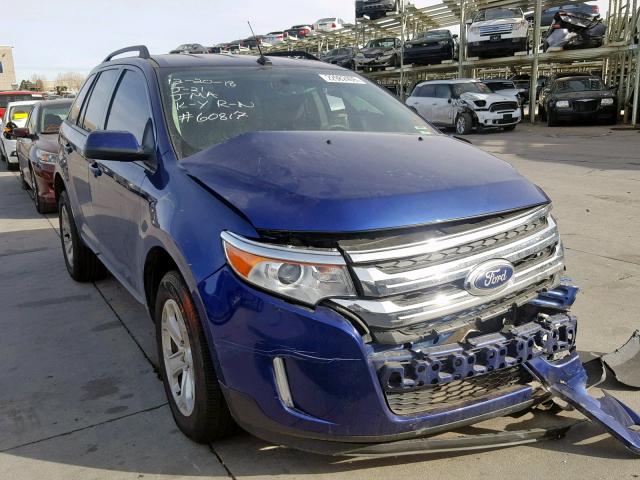 2FMDK4JC9DBC85132 - 2013 FORD EDGE SEL BLUE photo 1