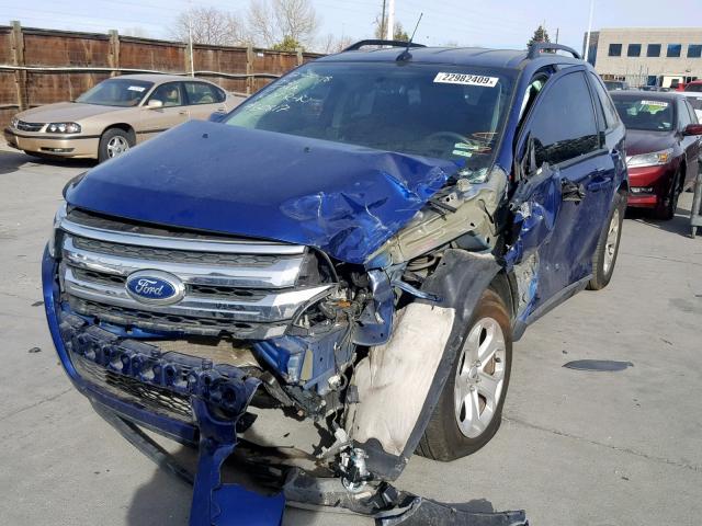 2FMDK4JC9DBC85132 - 2013 FORD EDGE SEL BLUE photo 9