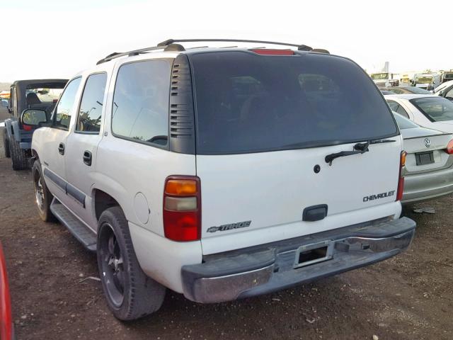 1GNEC13V82R140460 - 2002 CHEVROLET TAHOE C150 WHITE photo 3