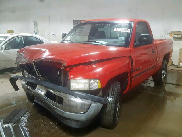 1B7HC16X6YS505013 - 2000 DODGE RAM 1500 RED photo 2