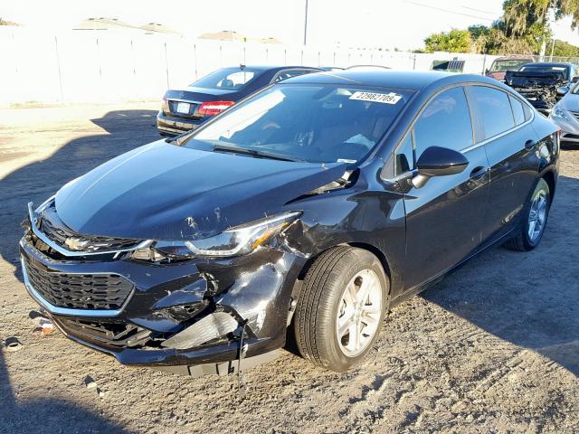 1G1BE5SM6J7137887 - 2018 CHEVROLET CRUZE LT BLACK photo 2