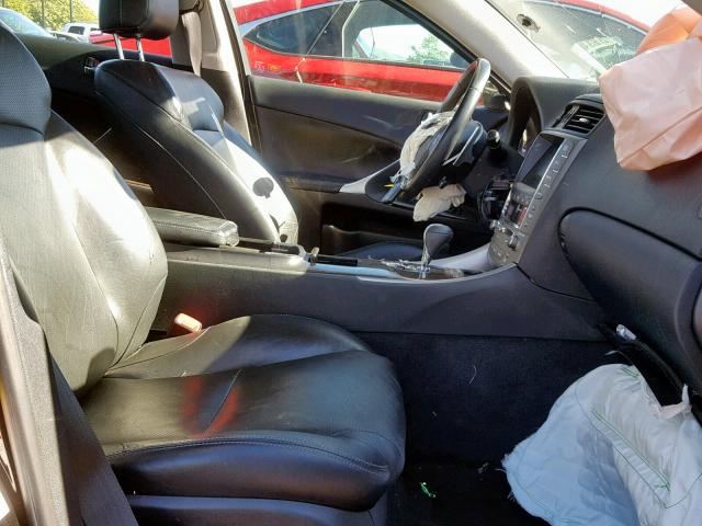 JTHBK262595106692 - 2009 LEXUS IS 250 შავი ფოტო 5