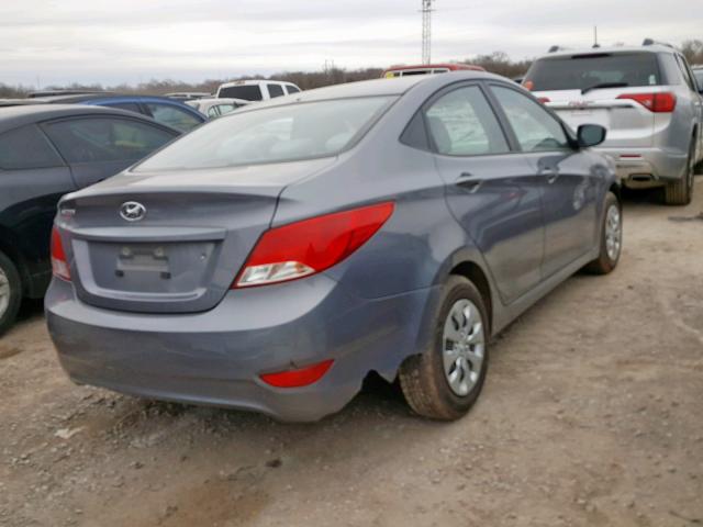 KMHCT4AE6GU057632 - 2016 HYUNDAI ACCENT SE SILVER photo 4