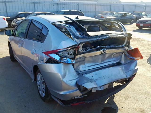 JHMZE2H59CS002955 - 2012 HONDA INSIGHT LX SILVER photo 3