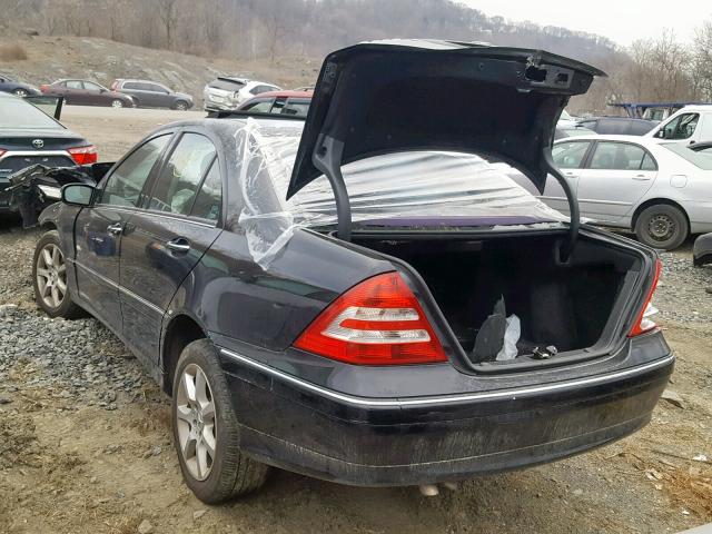 WDBRF92H67F914658 - 2007 MERCEDES-BENZ C 280 4MAT BLACK photo 3