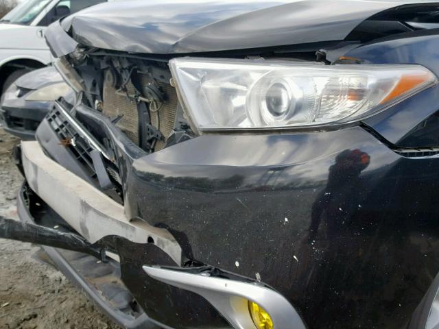 5TDBK3EH3DS263587 - 2013 TOYOTA HIGHLANDER BLACK photo 9