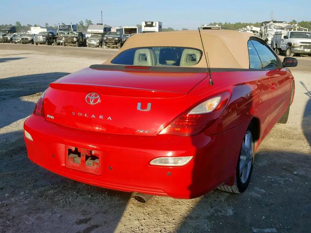 4T1FA38P38U154244 - 2008 TOYOTA CAMRY SOLA RED photo 4