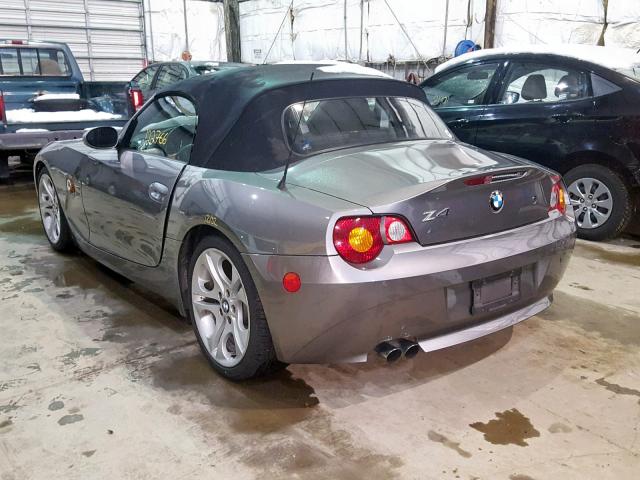 4USBT534X3LU02598 - 2003 BMW Z4 3.0 GRAY photo 3