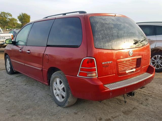 2MRDA22205BJ00319 - 2005 MERCURY MONTEREY L RED photo 3