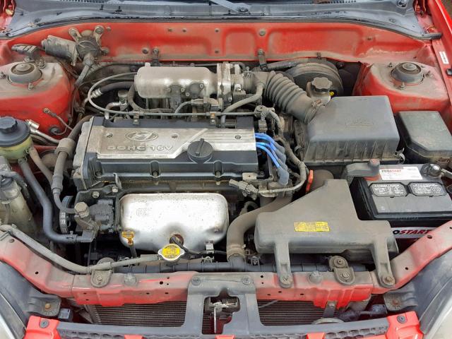 KMHCG45C94U517794 - 2004 HYUNDAI ACCENT GL RED photo 7