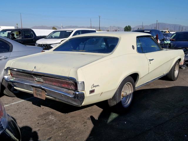 0000009F93H589870 - 1969 MERCURY COUGAR BEIGE photo 4