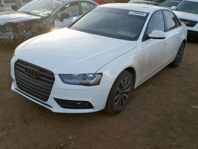 WAUAFAFL7DA126055 - 2013 AUDI A4 PREMIUM WHITE photo 2