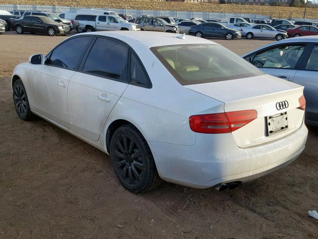 WAUAFAFL7DA126055 - 2013 AUDI A4 PREMIUM WHITE photo 3