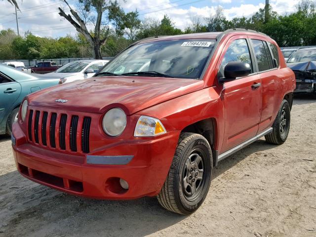 1J8FT47W07D211178 - 2007 JEEP COMPASS RED photo 2