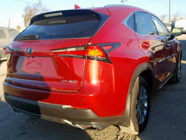 JTJYARBZ9J2109382 - 2018 LEXUS NX 200T RED photo 4