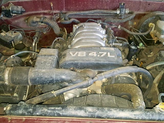 5TBBT48134S453688 - 2004 TOYOTA TUNDRA ACC RED photo 7