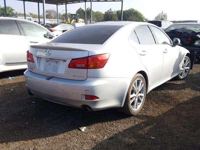 JTHBK262662004251 - 2006 LEXUS IS 250 SILVER photo 4