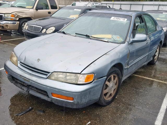 1HGCD5554SA049302 - 1995 HONDA ACCORD EX BLUE photo 2