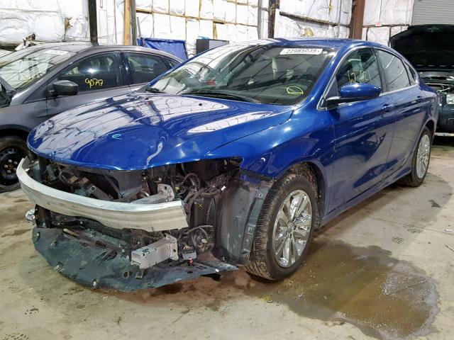 1C3CCCAB5FN574342 - 2015 CHRYSLER 200 LIMITE BLUE photo 2