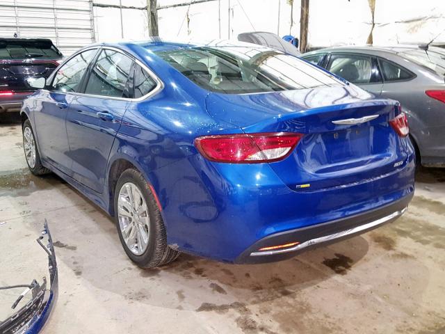 1C3CCCAB5FN574342 - 2015 CHRYSLER 200 LIMITE BLUE photo 3