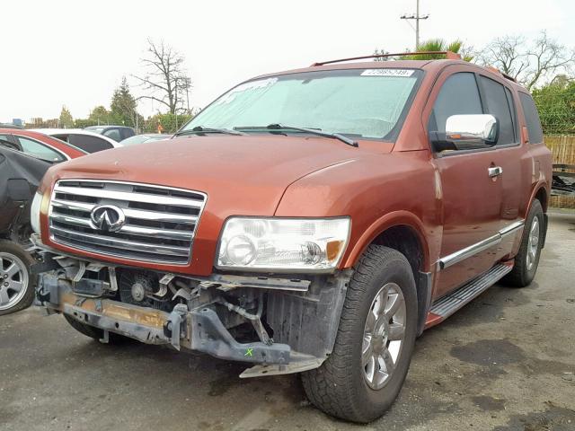 5N3AA08C94N805023 - 2004 INFINITI QX56 ORANGE photo 2