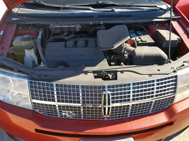 2LMDU88C67BJ04438 - 2007 LINCOLN MKX RED photo 7