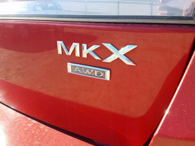 2LMDU88C67BJ04438 - 2007 LINCOLN MKX RED photo 9