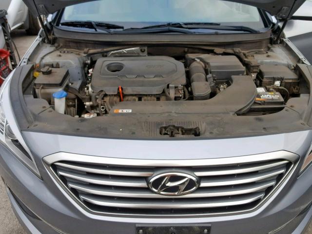 5NPE24AFXFH007107 - 2015 HYUNDAI SONATA SE SILVER photo 7