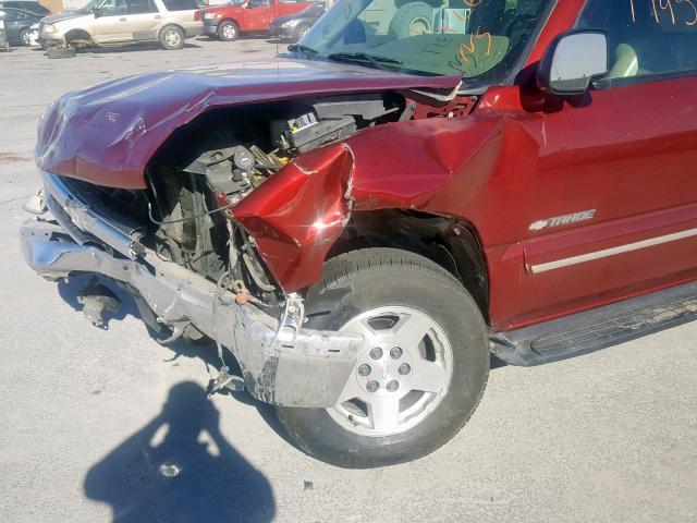 1GNEC13Z23R115638 - 2003 CHEVROLET TAHOE C150 მუქწითელი ფოტო 9