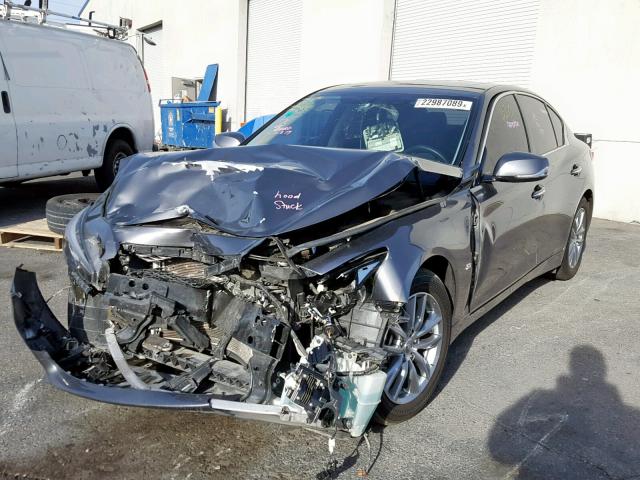 JN1BV7AP2EM675494 - 2014 INFINITI Q50 BASE CHARCOAL photo 2