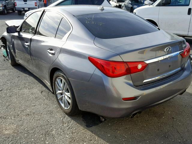 JN1BV7AP2EM675494 - 2014 INFINITI Q50 BASE CHARCOAL photo 3