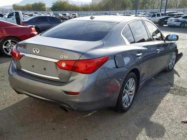 JN1BV7AP2EM675494 - 2014 INFINITI Q50 BASE CHARCOAL photo 4