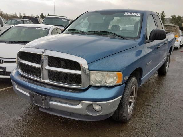 1D7HA18D04S557925 - 2004 DODGE RAM 1500 S BLUE photo 2