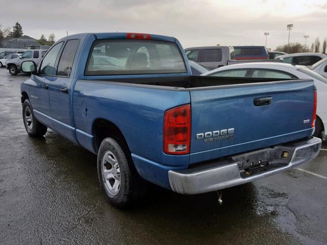 1D7HA18D04S557925 - 2004 DODGE RAM 1500 S BLUE photo 3