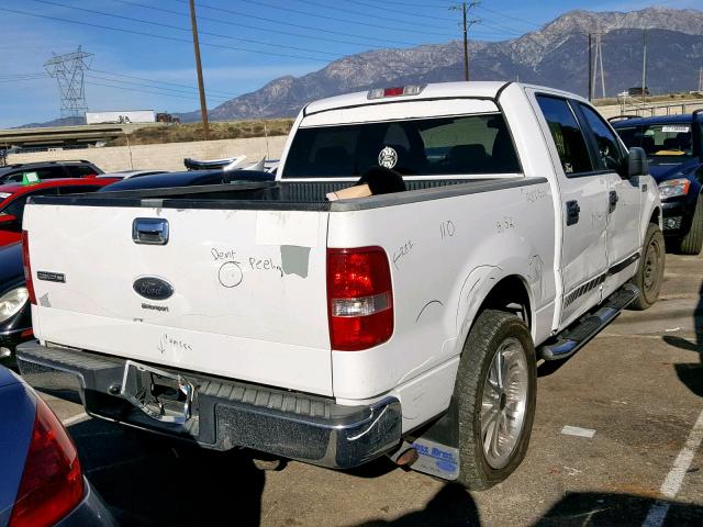 1FTPW12565KB73786 - 2005 FORD F150 SUPER WHITE photo 4