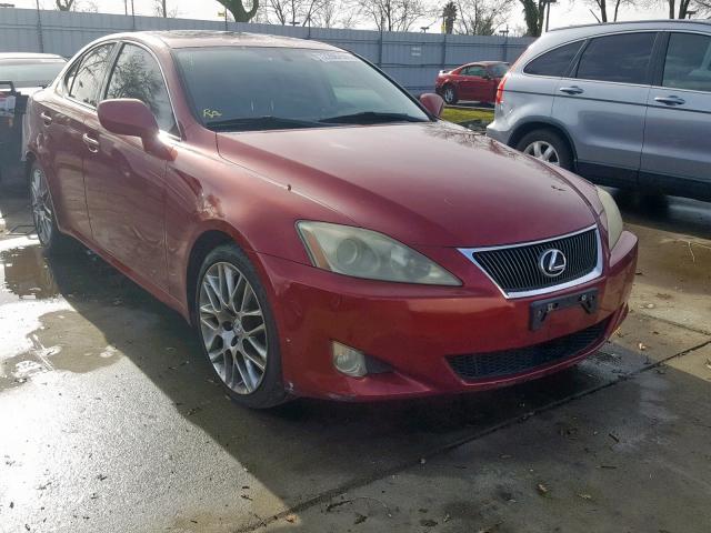 JTHBK262765000515 - 2006 LEXUS IS 250 RED photo 1