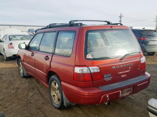JF1SF656X2H741063 - 2002 SUBARU FORESTER S RED photo 3