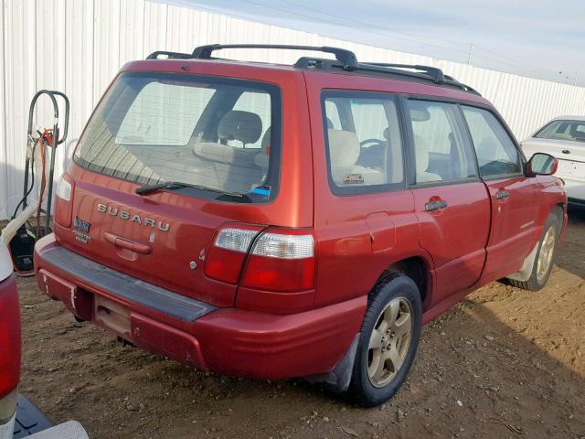 JF1SF656X2H741063 - 2002 SUBARU FORESTER S RED photo 4